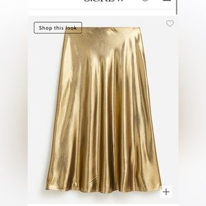 JCREW Gweneth Skirt in Gold